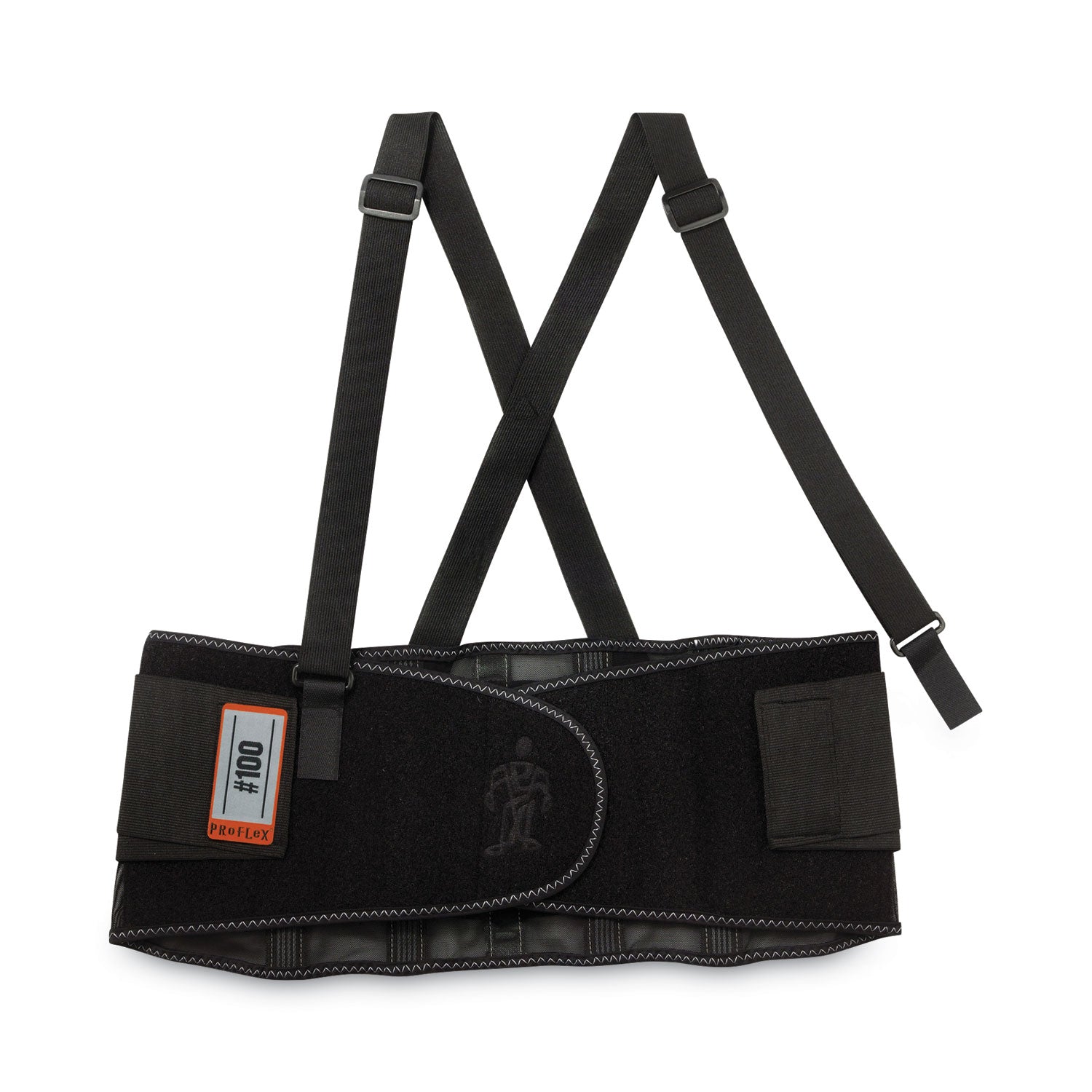 ProFlex 100 Economy Spandex Back Support Brace, 2X-Large, 42" to 46" Waist, Black
