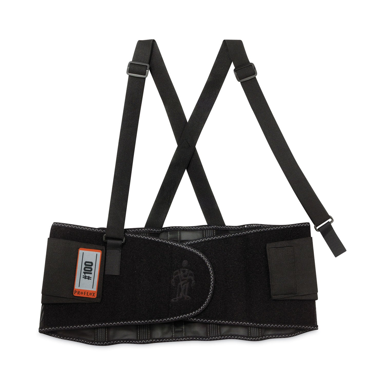 ProFlex 100 Economy Spandex Back Support Brace, X-Small, 20" to 25" Waist, Black