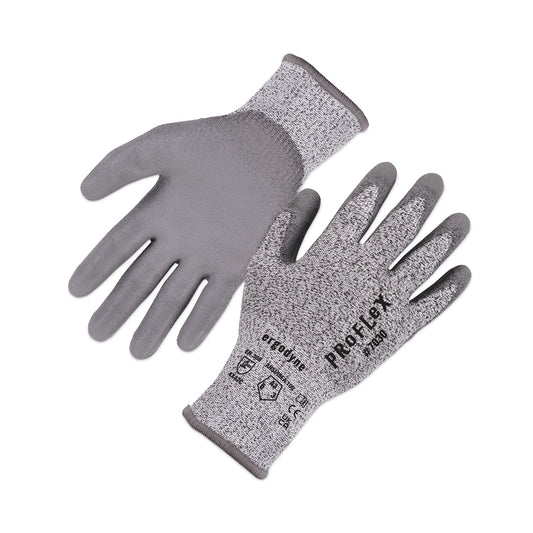ProFlex 7030 ANSI A3 PU Coated CR Gloves, EN388: 4X42C, 9" Long, Large, Gray, Pair