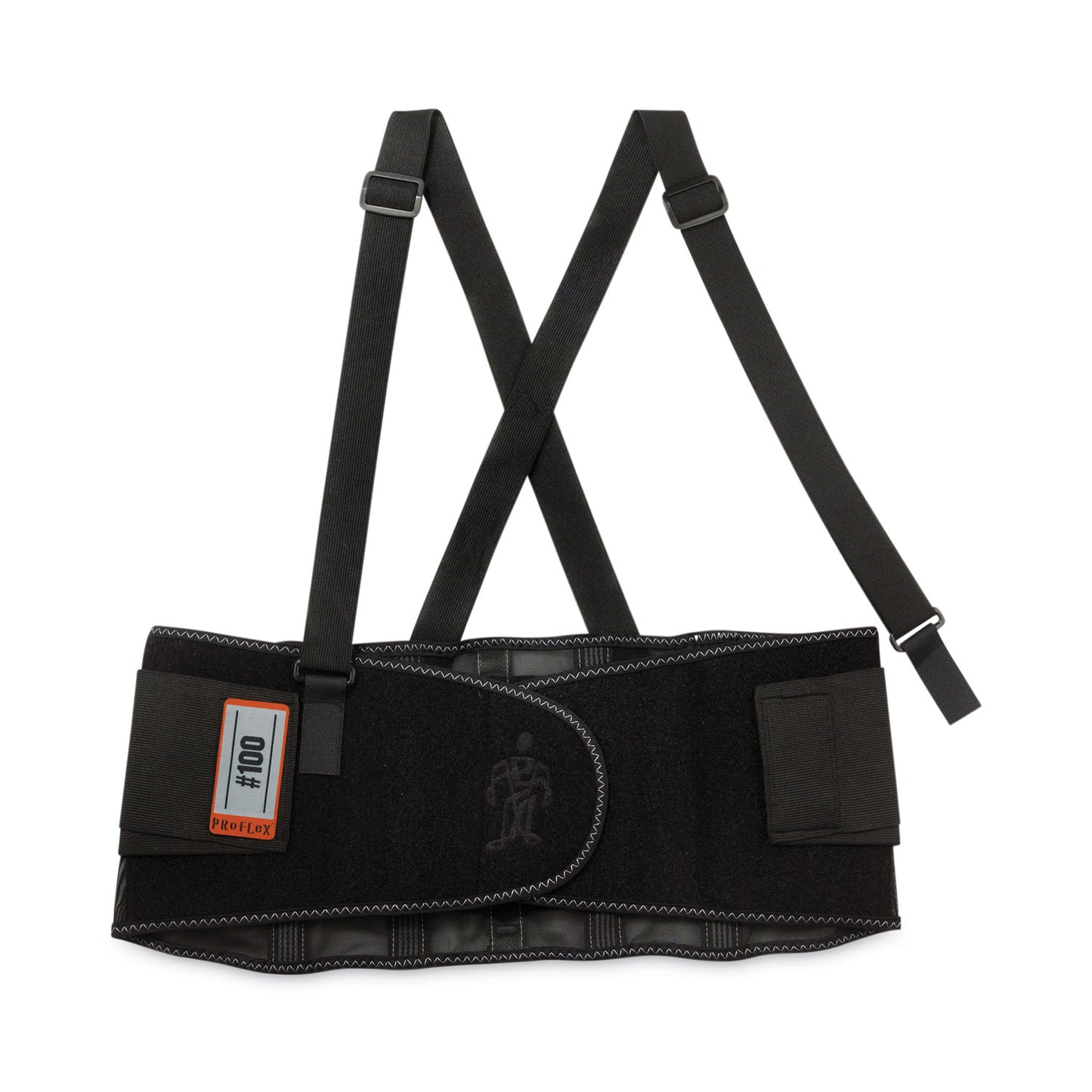 ProFlex 100 Economy Spandex Back Support Brace, Large, 34" to 38" Waist, Black