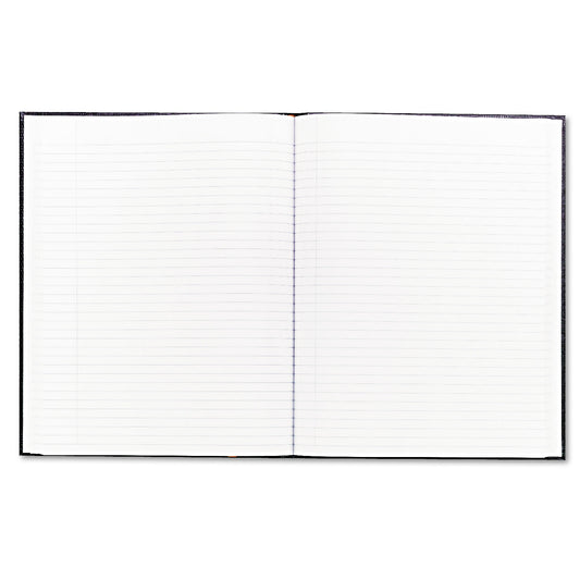 Executive Notebook with Ribbon Bookmark, 1-Subject, Medium/College Rule, Black Cover, (75) 10.75 x 8.5 Sheets