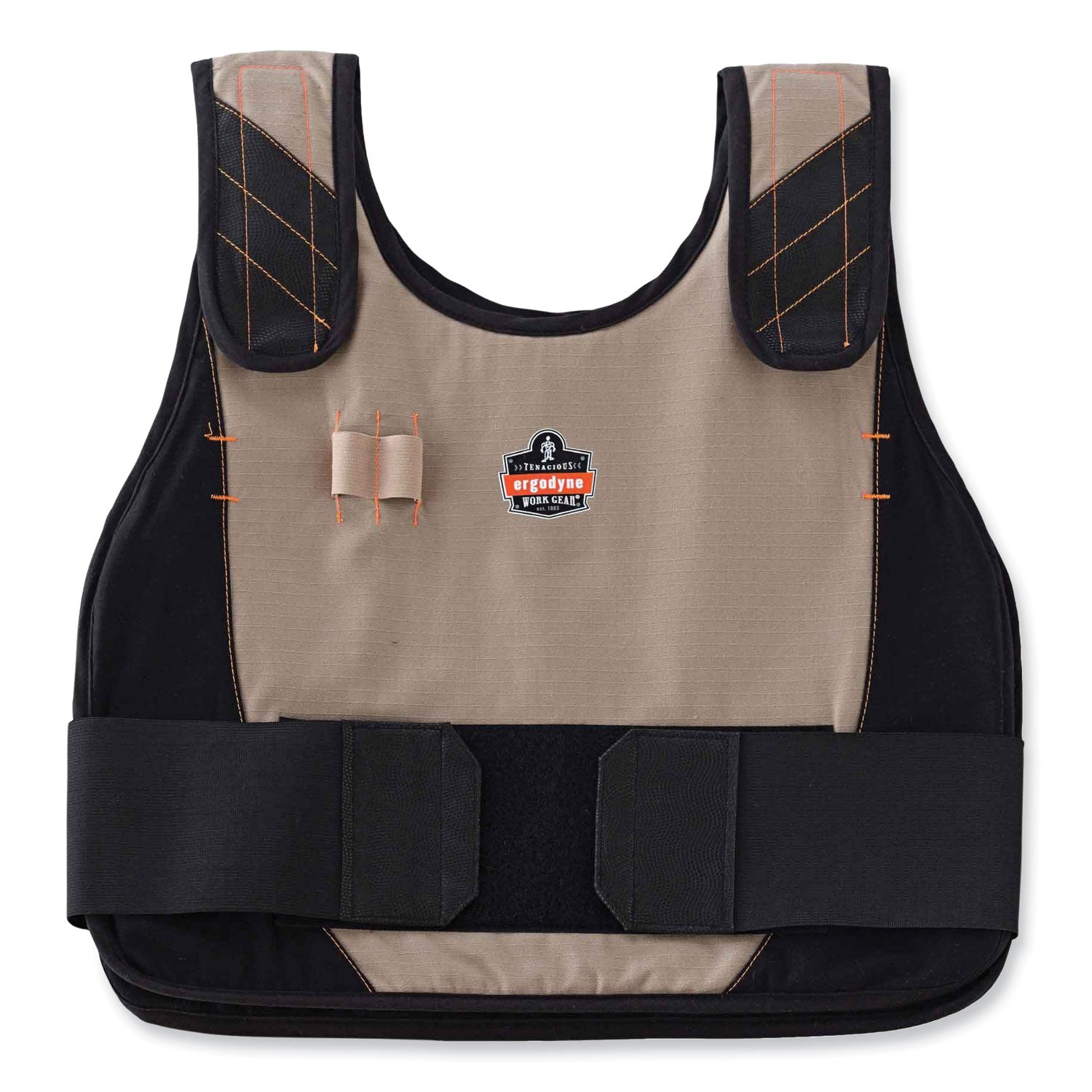Chill-Its 6225 Premium FR Phase Change Cooling Vest, Modacrylic Cotton, Small/Medium, Khaki