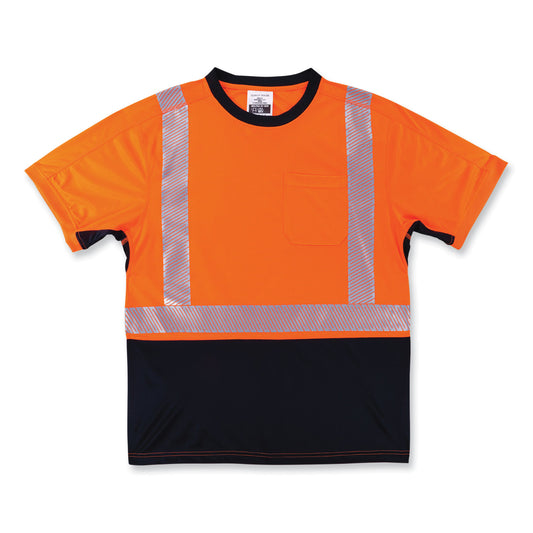 GloWear 8283BK Class 2 Lightweight Performance Hi-Vis T-Shirt, 4X-Large, Orange