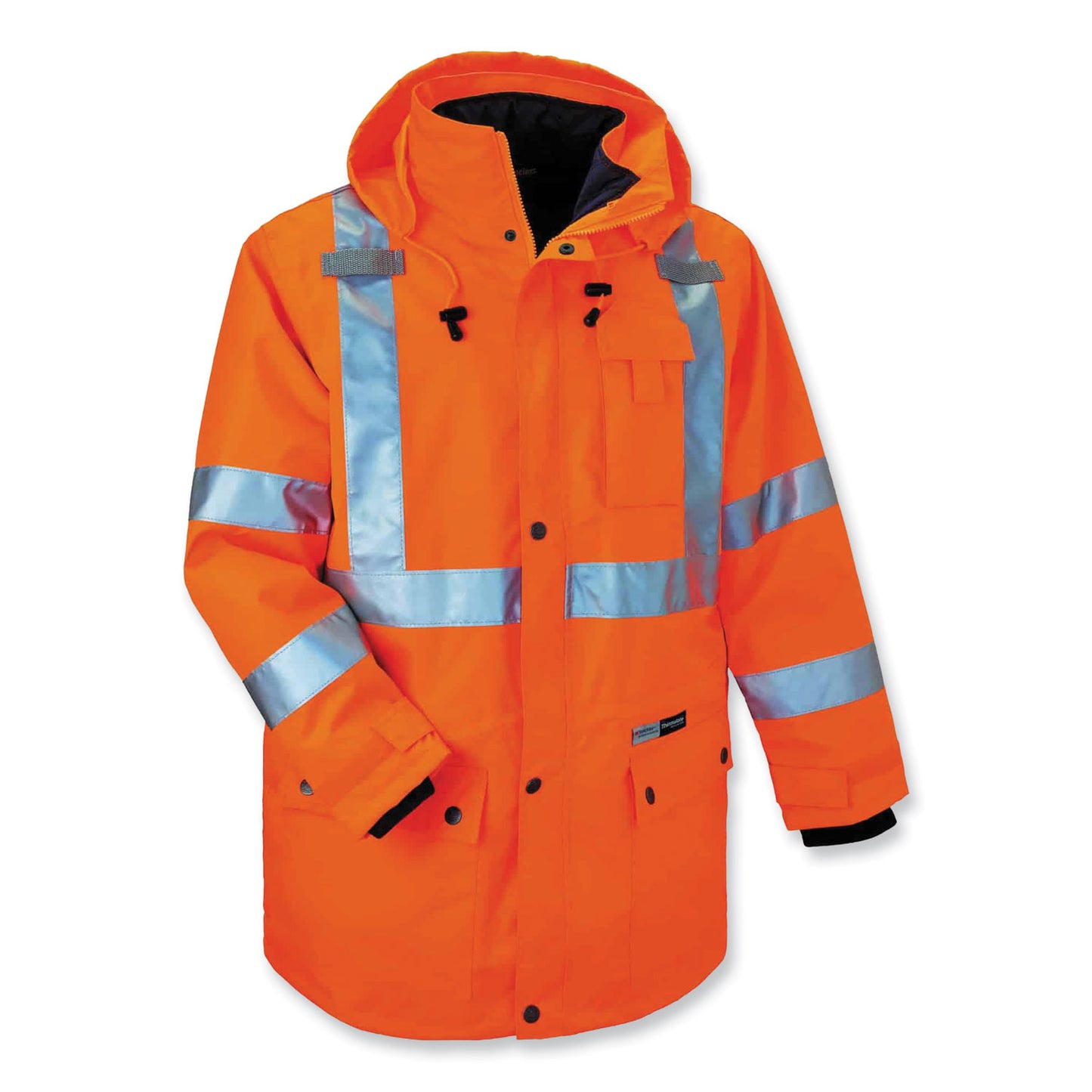 GloWear 8385 Class 3 Hi-Vis 4-in-1 Jacket, 4X-Large, Orange