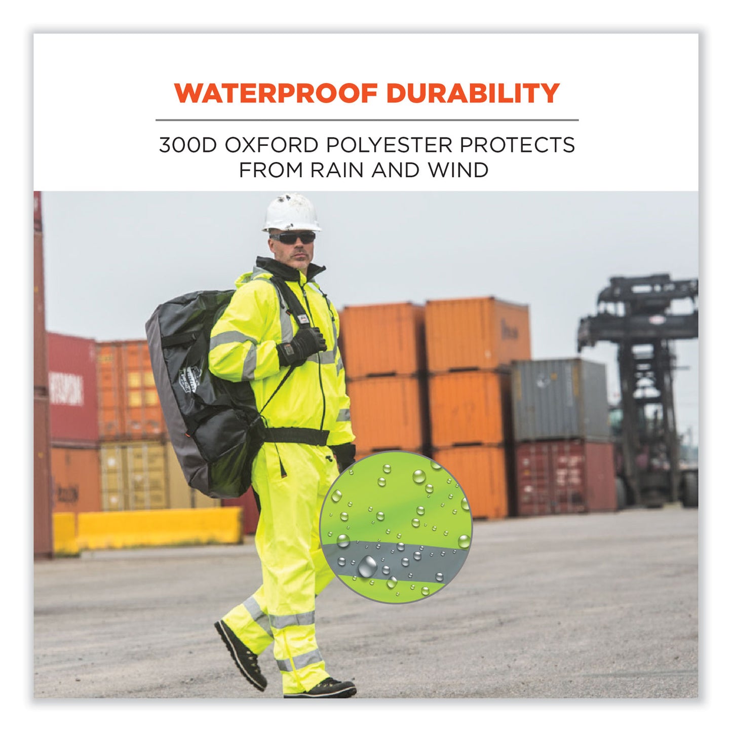 GloWear 8915 Class E Hi-Vis Rain Pants, 4X-Large, Lime