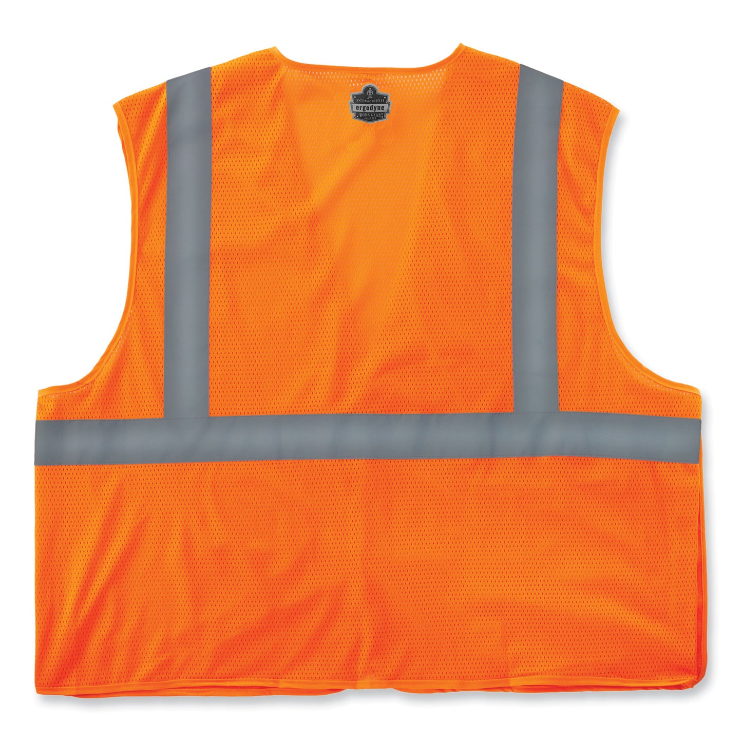 GloWear 8215BA-S Single Size Class 2 Economy Breakaway Mesh Vest, Polyester, Large, Orange