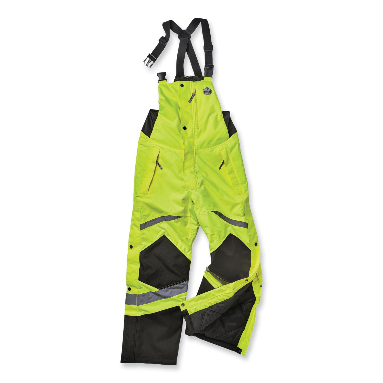 GloWear 8928 Class E Hi-Vis Insulated Bibs, Small, Lime