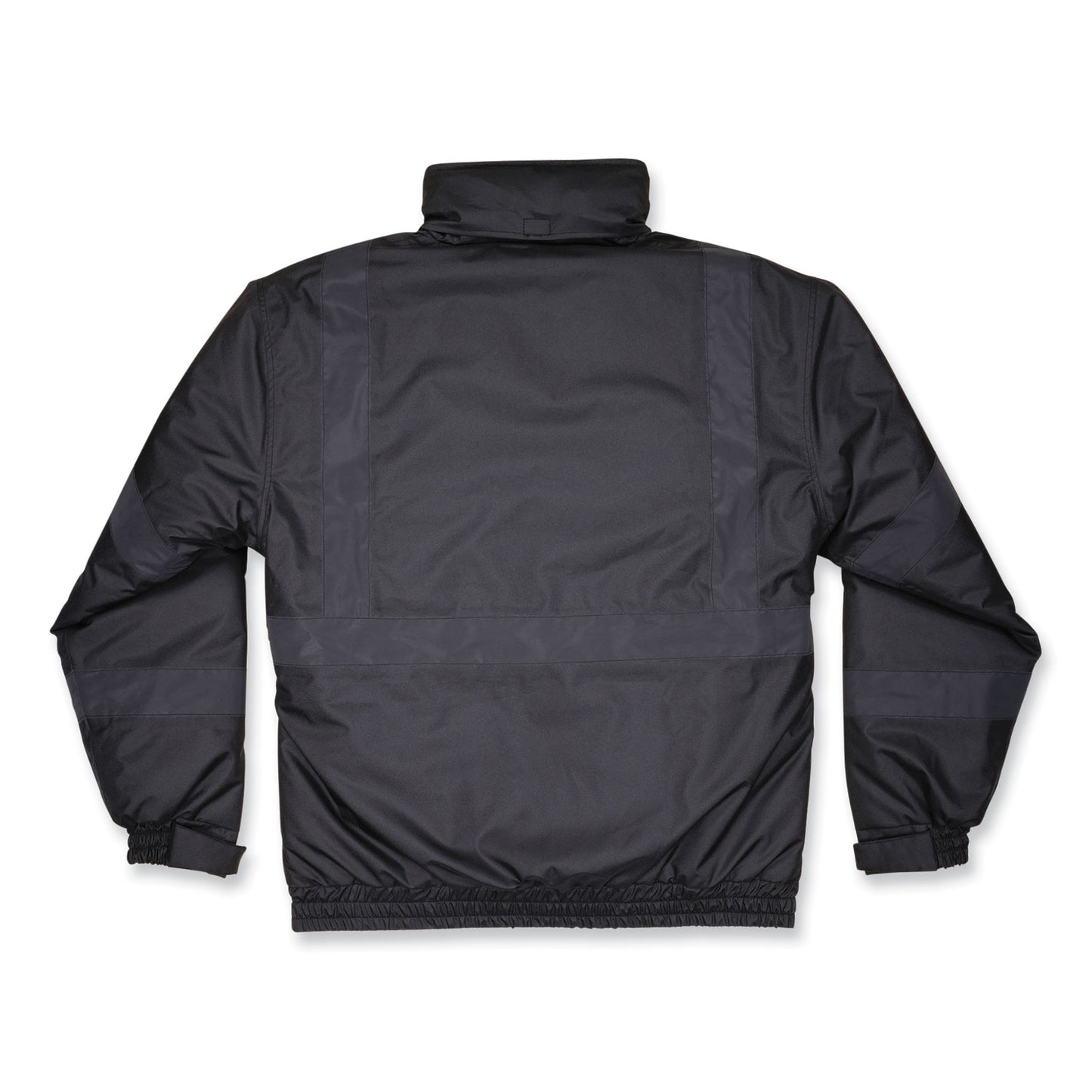 GloWear 8377EV Non-Certified Hi-Vis Quilted Bomber Jacket, Black, 2X-Large