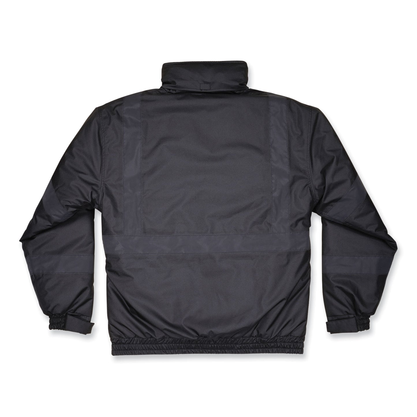GloWear 8377EV Non-Certified Hi-Vis Quilted Bomber Jacket, Black, 5X-Large