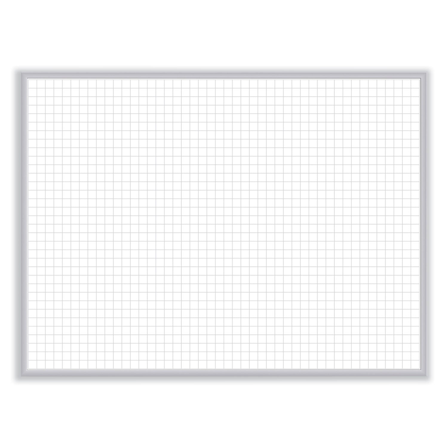 Non-Magnetic Whiteboard with Aluminum Frame, 120.63" x 48.63", White Surface, Satin Aluminum Frame