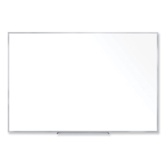 Non-Magnetic Whiteboard with Aluminum Frame, 72.63" x 48.47", White Surface, Satin Aluminum Frame