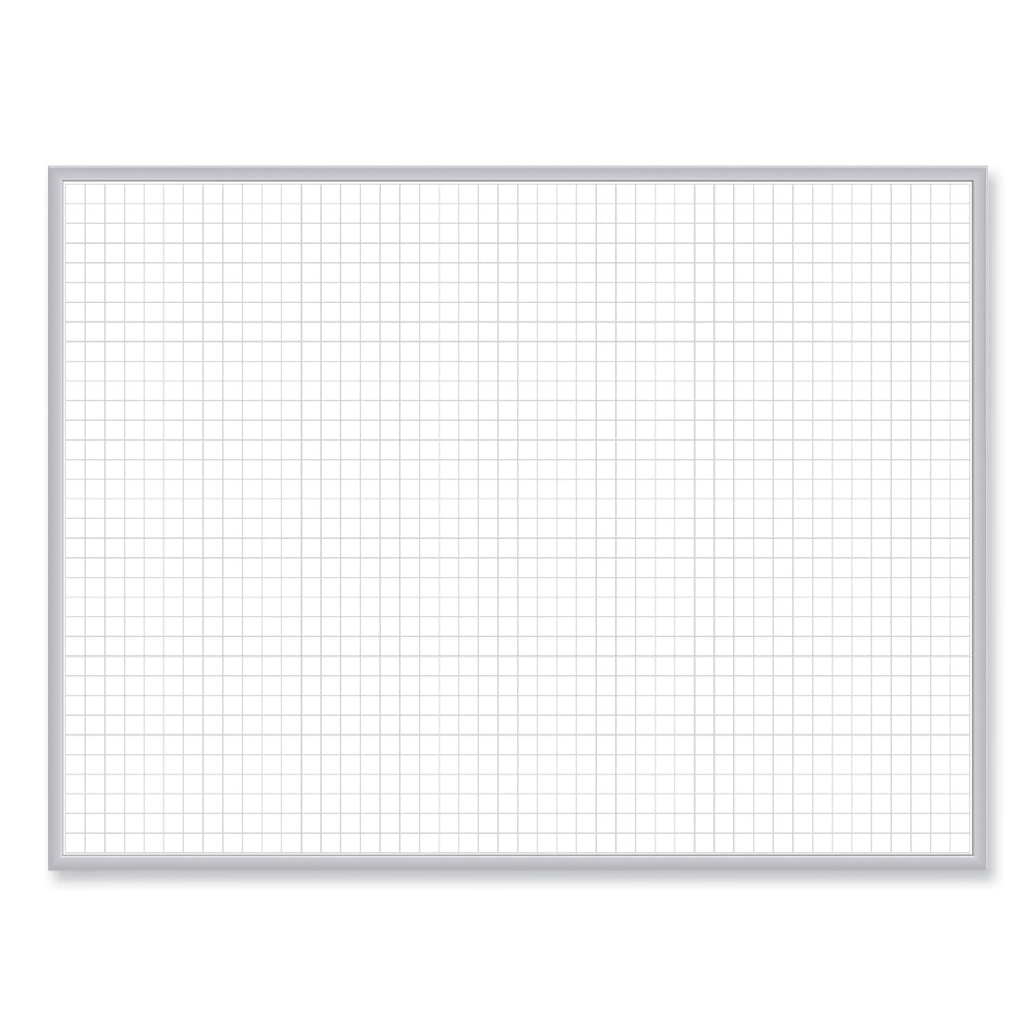 Non-Magnetic Whiteboard with Aluminum Frame, 48" x 35.81", White Surface, Satin Aluminum Frame