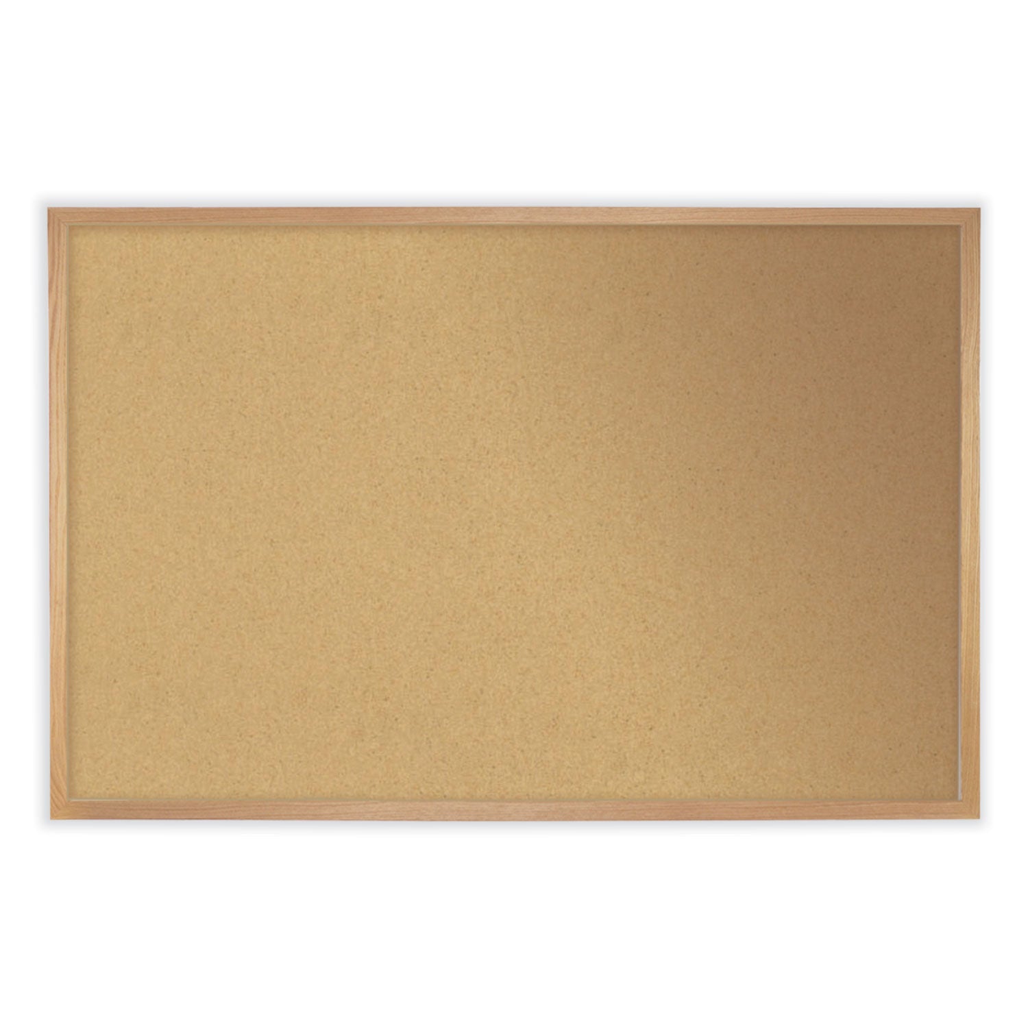 Natural Cork Bulletin Board with Wood Frame, 96.5" x 48.5", Tan Surface, Oak Finished Wood Frame