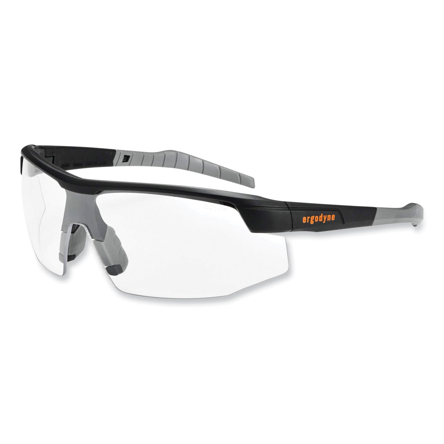 Skullerz Skoll Safety Glasses, Matte Black Half Frame, Clear Single Lens
