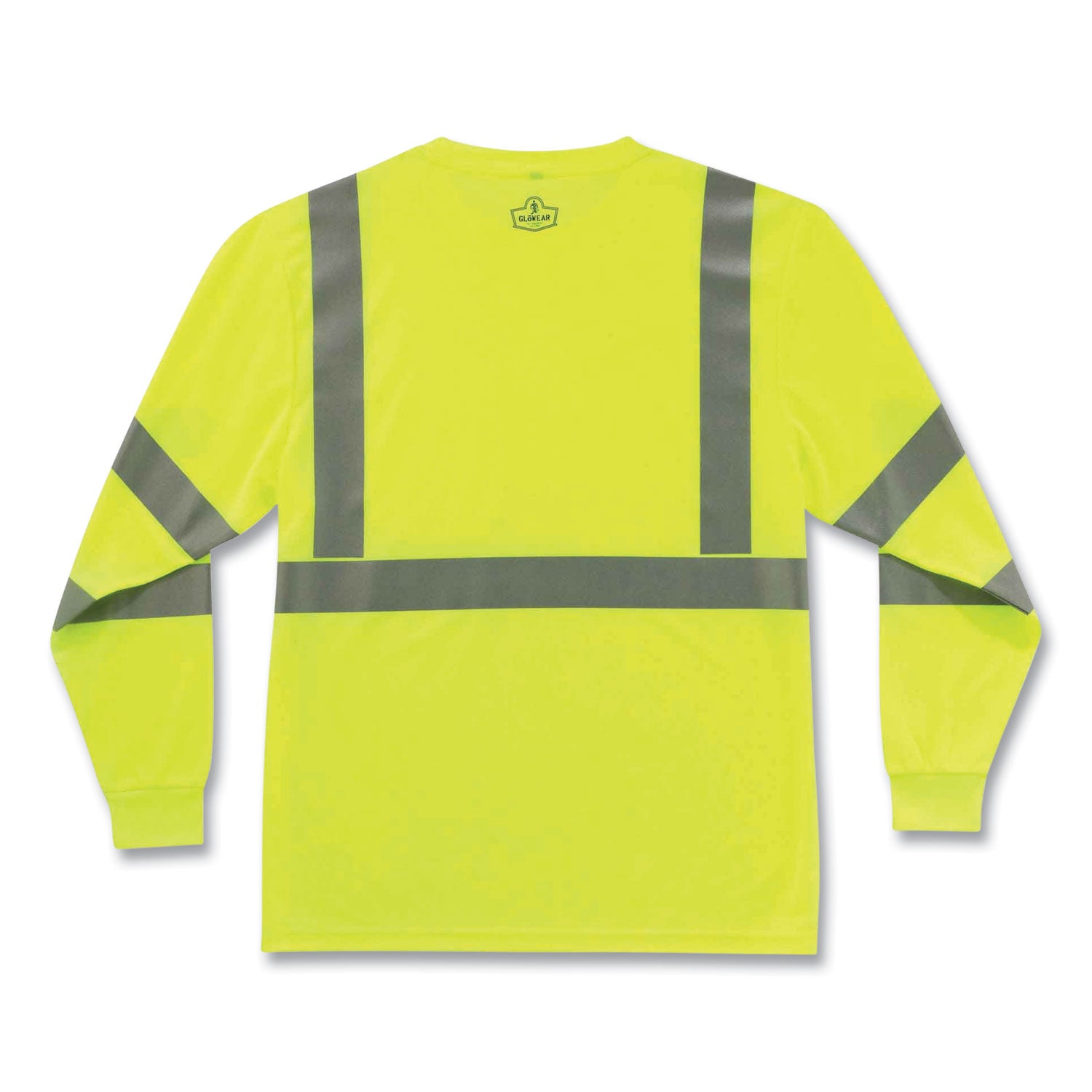 GloWear 8391 Class 3 Hi-Vis Long Sleeve Shirt, Large, Lime