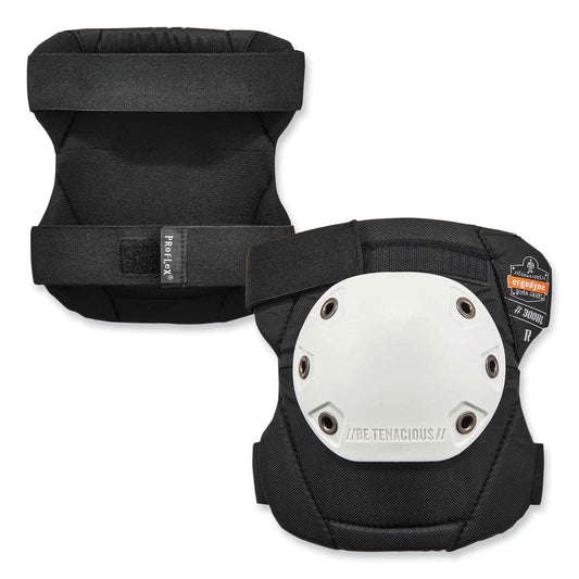 ProFlex 300HL Knee Pads, Rounded Hard Cap, Hook and Loop Closure, One Size Fits Most, White Cap, Pair