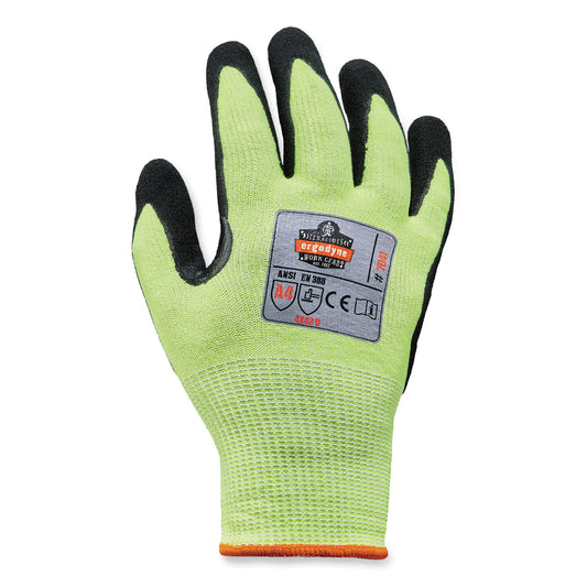 ProFlex 7041-CASE ANSI A4 Nitrile Coated CR Gloves, EN388: 4X42D, 12" Long, XX-Large, Lime, 144 Pairs/Carton