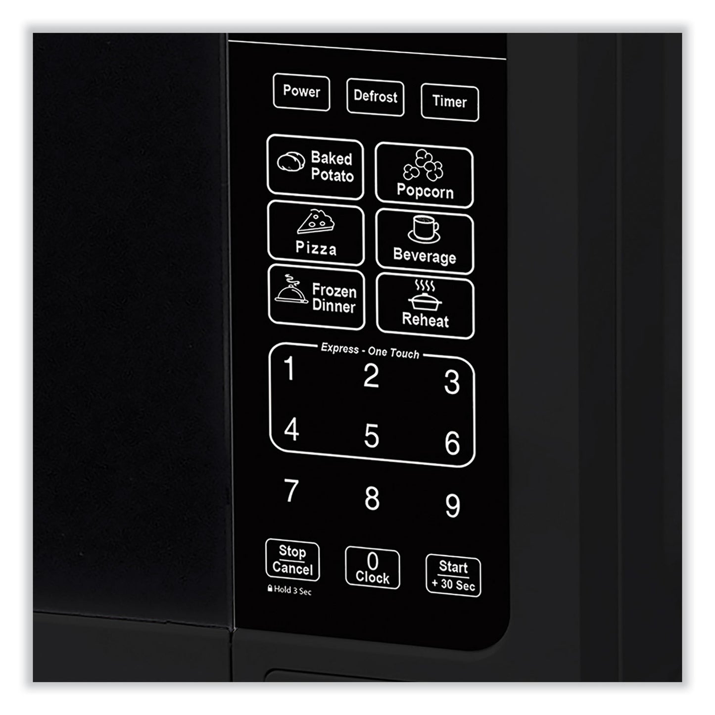 0.7 cu ft Microwave Oven, 700 W, Black