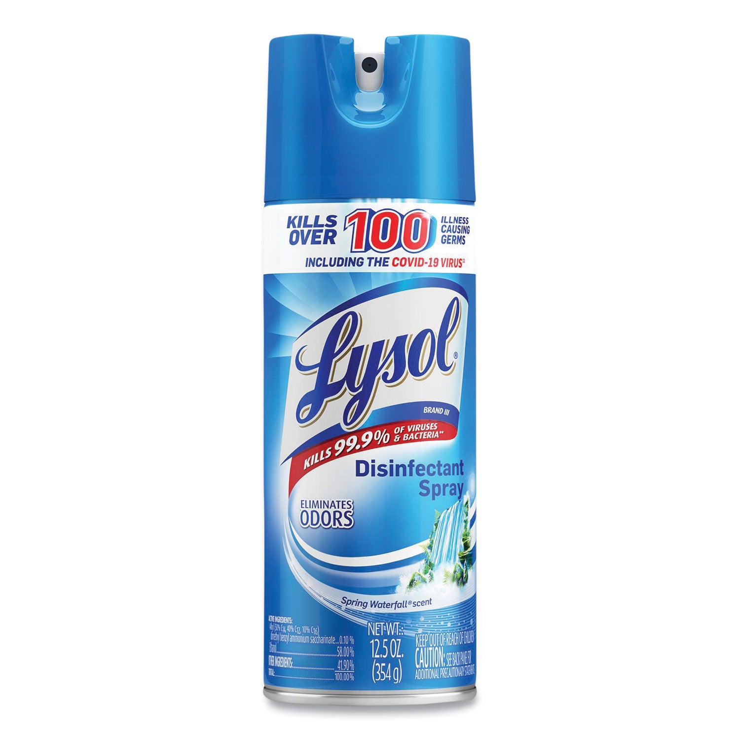 Disinfectant Spray, Spring Waterfall Scent, 12.5 Oz Aerosol Spray