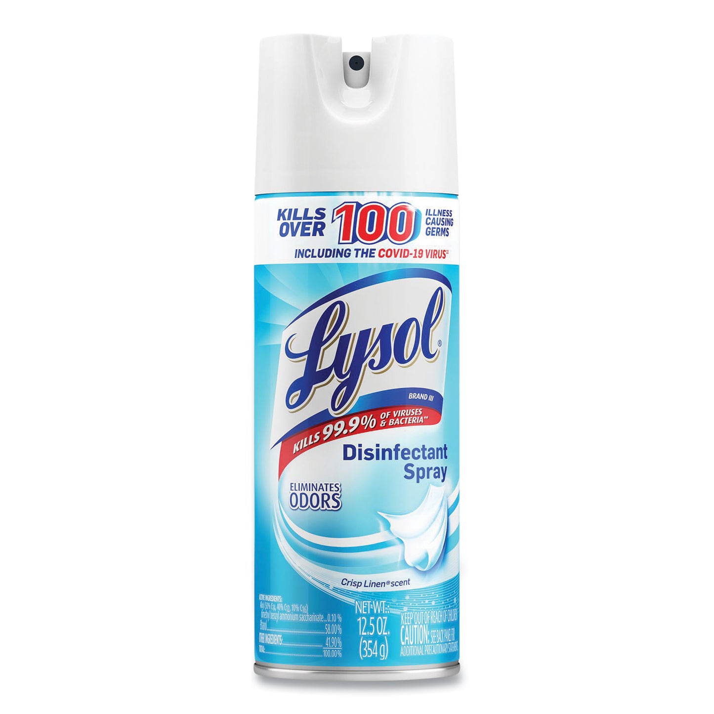 Disinfectant Spray, Crisp Linen Scent, 12.5 Oz Aerosol Spray