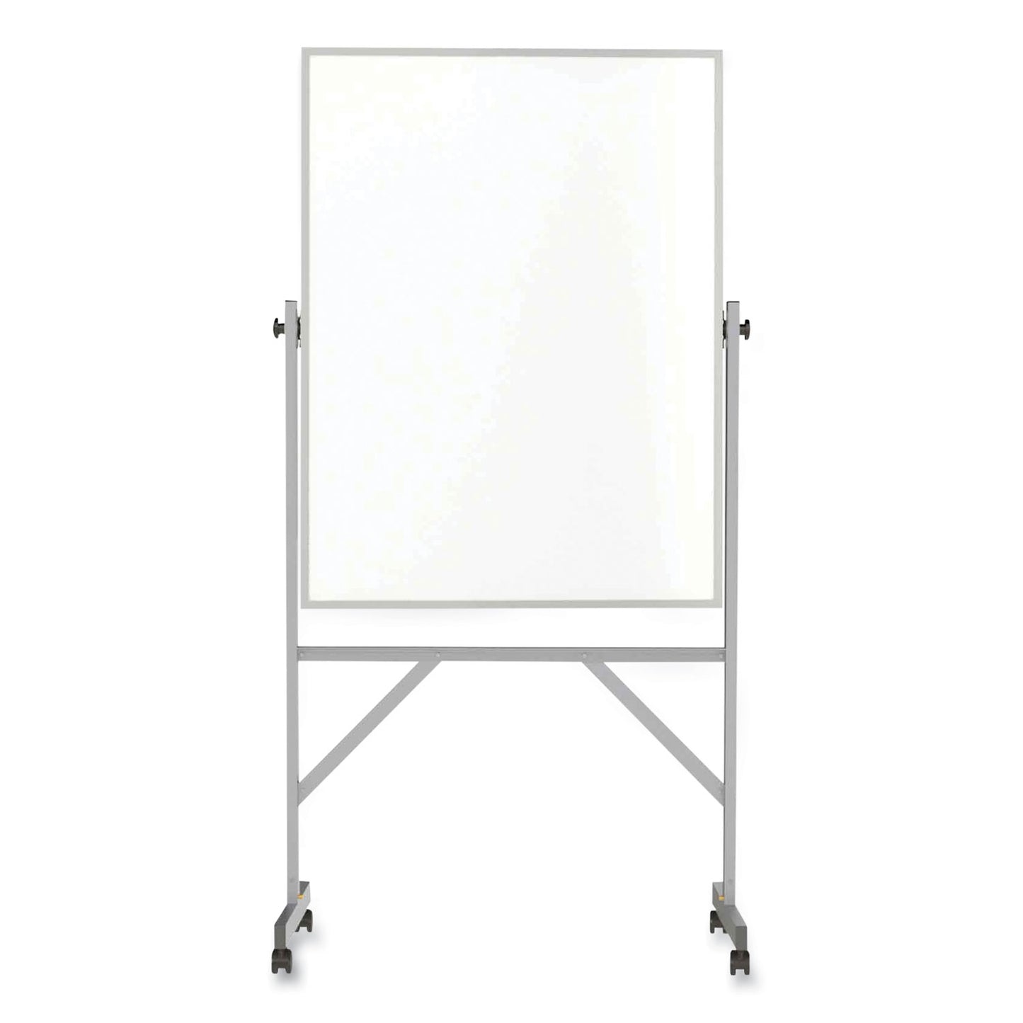 Reversible Magnetic Porcelain Whiteboard with Aluminum Frame, 36" x 48", White Surface, Satin Aluminum Frame