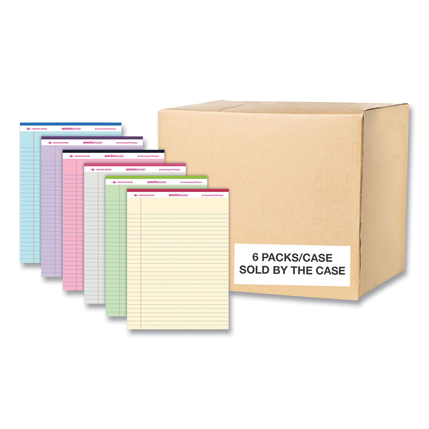 EnviroShades Legal Notepads, Wide/Legal Rule, (50) Assorted Color 8.5 x 11 Sheets, 36/Carton