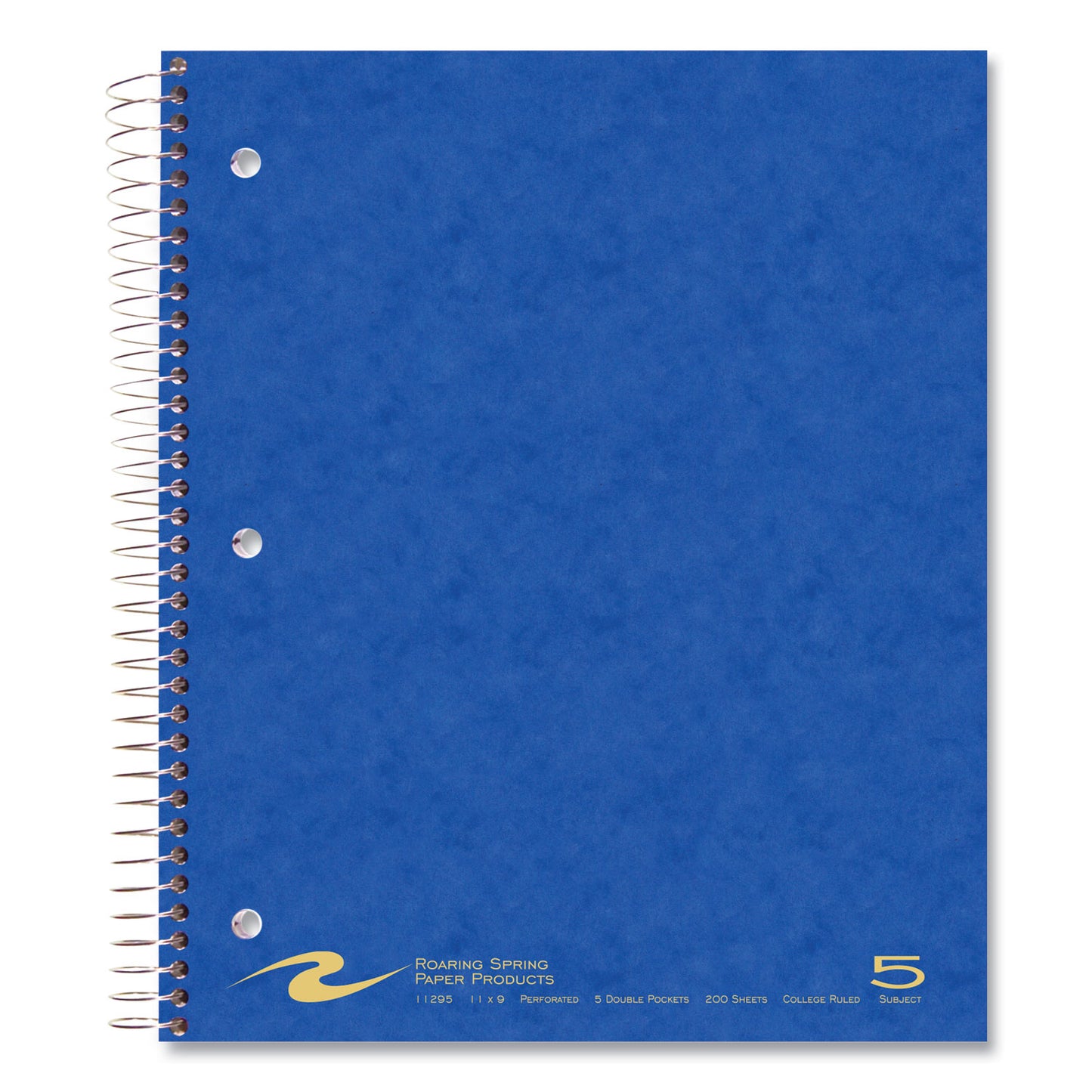 Subject Wirebound Notebook, 5-Subject, Medium/College Rule, Assorted Cover Colors, (200) 11 x 9 Sheets, 12/Carton