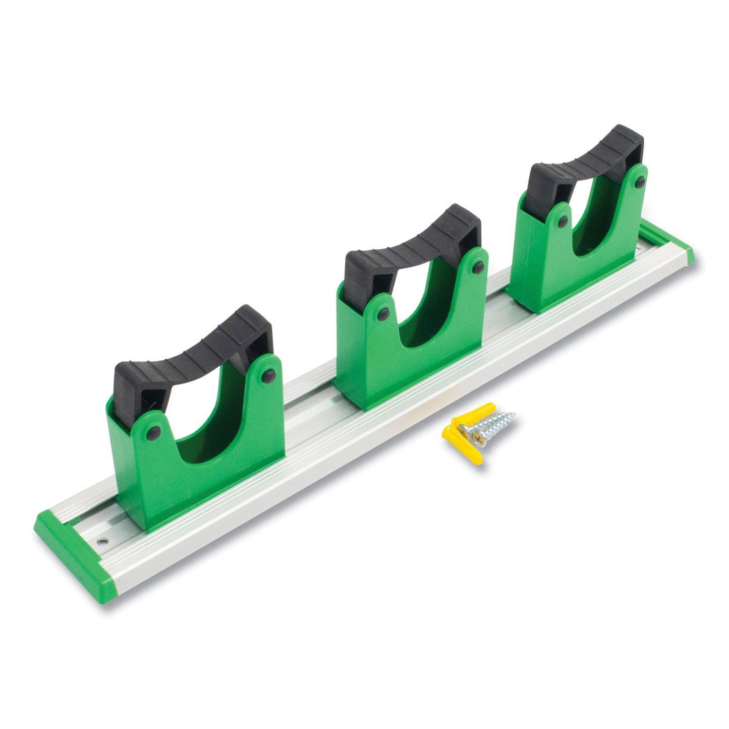 Hang Up Cleaning Holder, 14 x 3.15 x 2.17, Silver/Green