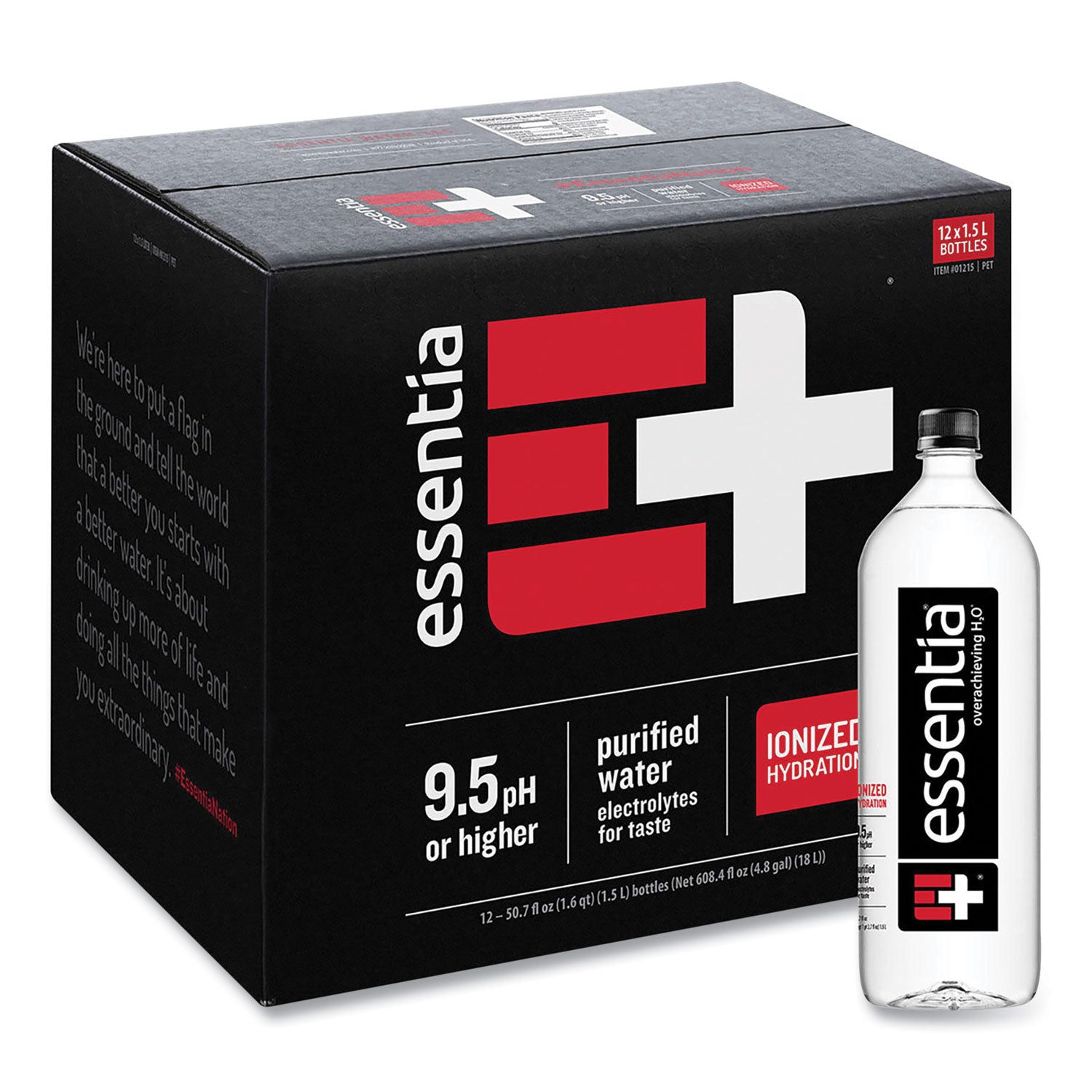 Ionized Alkaline Water, 1.5 L Bottle, 12/Carton