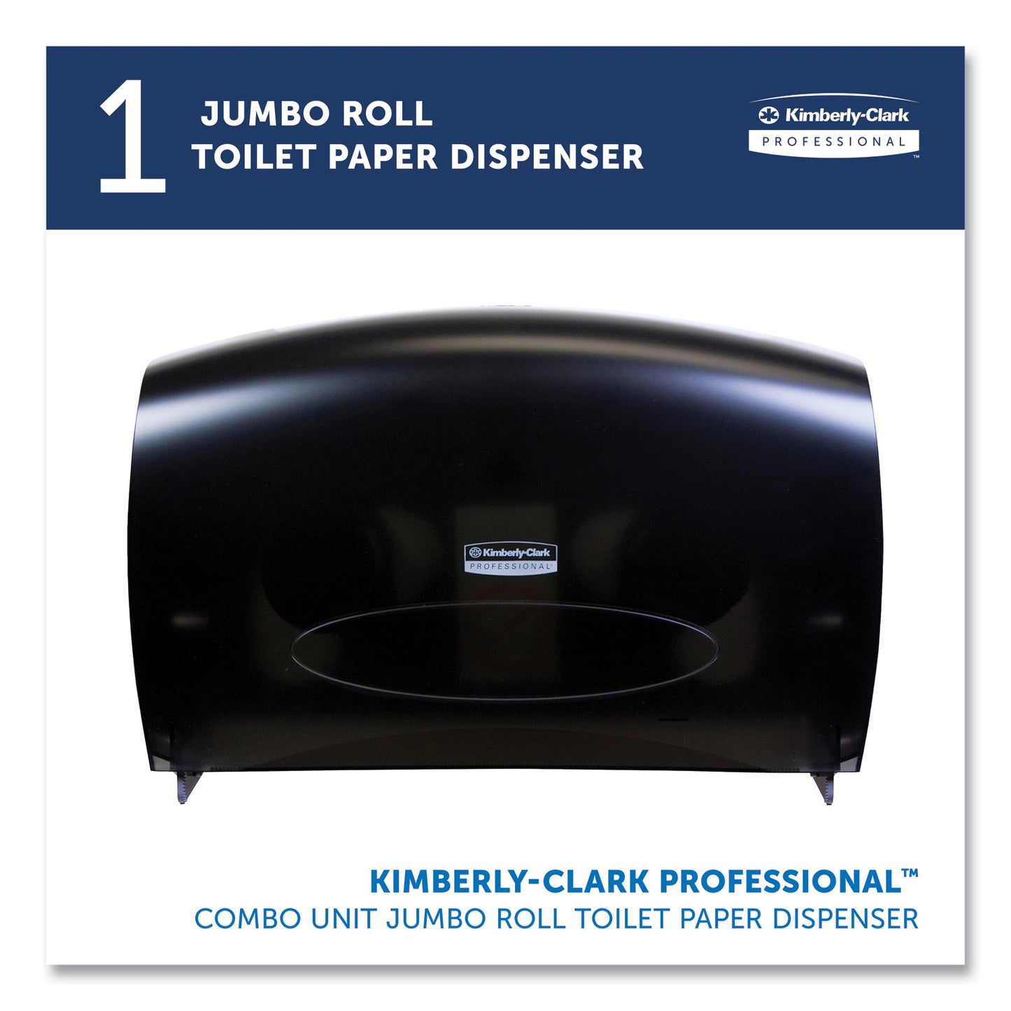 Cored JRT Jumbo Combination Tissue Dispenser, 20.4 x 5.8 x 13.1, Smoke/Gray