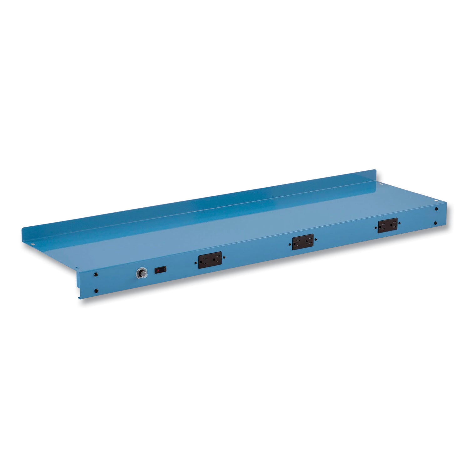 Upper Workbench Shelf, 3 Duplex Outlets, For Use With 48" Wide Workbenches, 100 lb Weight Capacity