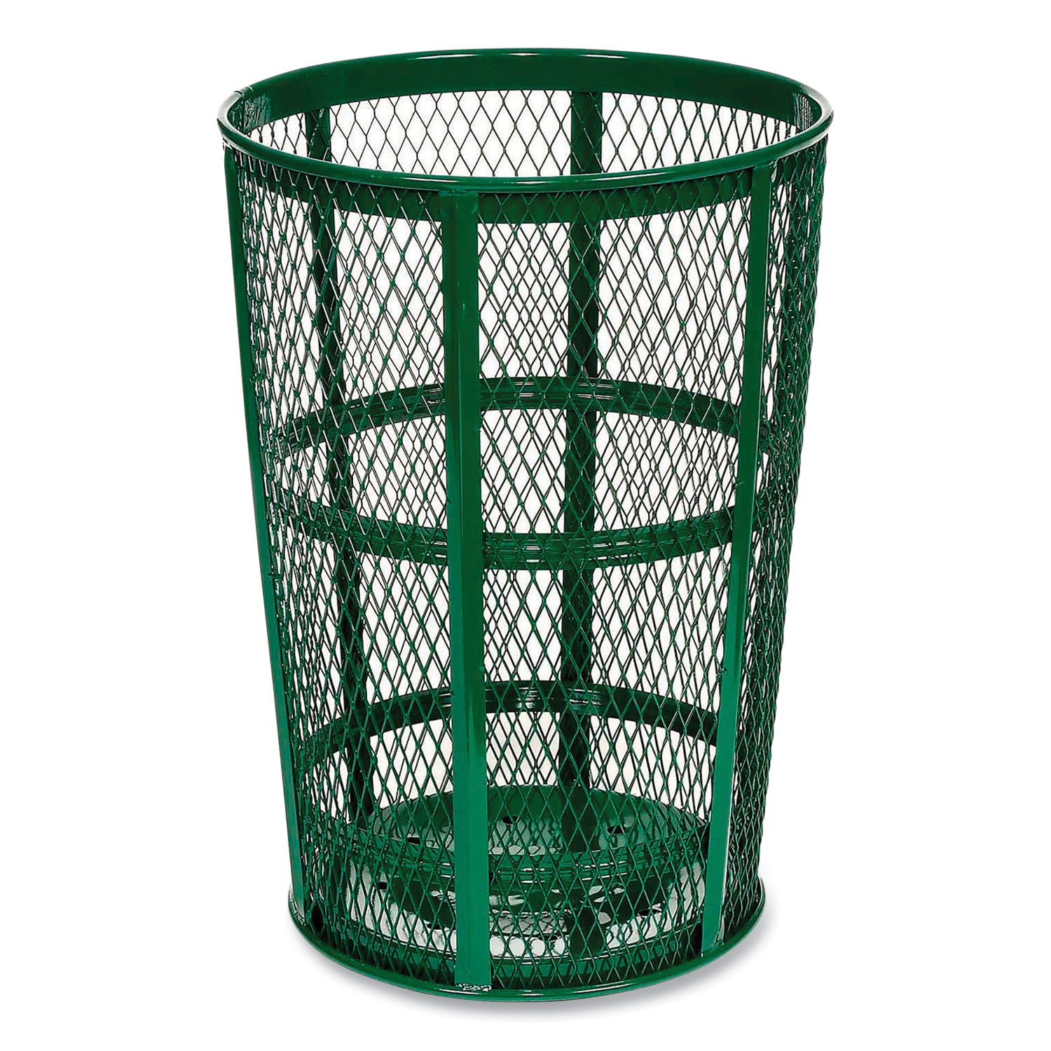 Steel Mesh Corrosion Resistant Trash Can, 48 gal, Green