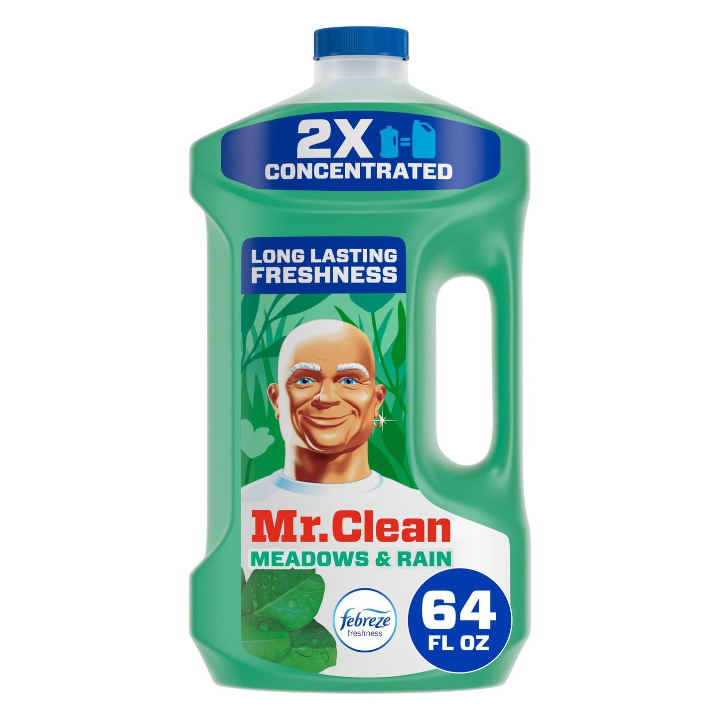 Multipurpose Cleaning Solution with Febreze, Meadows and Rain Scent, 64 oz Bottle