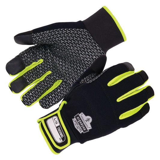 ProFlex 850 Insulated Freezer Gloves, EN388: 3X22B, 9" Long, Large, Black, Pair