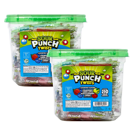 Twists, Variety, 2.59 lb Tub, Approx. 210 Pieces/Tub, 2 Tubs