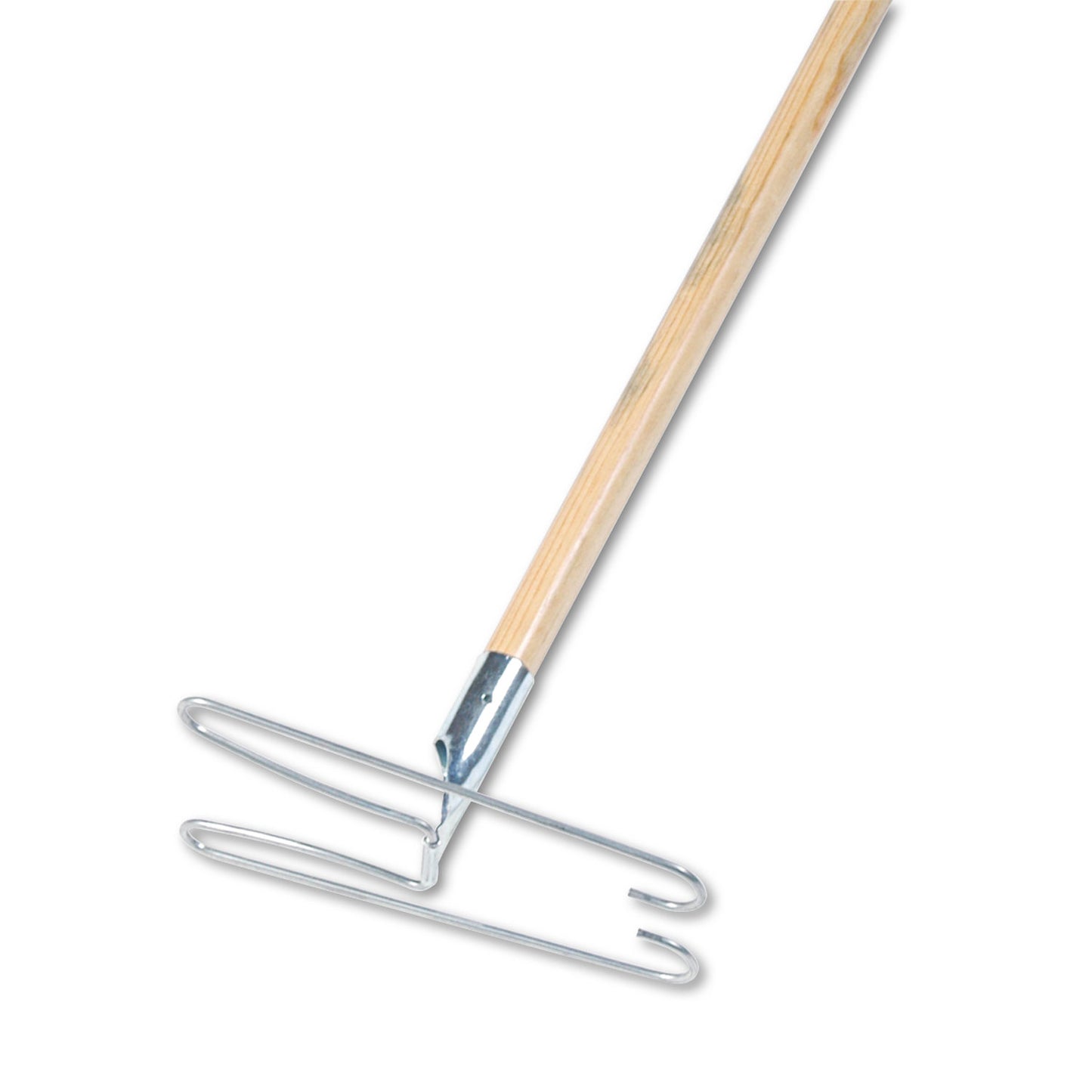 Wedge Dust Mop Head Frame/Lacquered Wood Handle, 0.94" dia x 48" Length, Natural